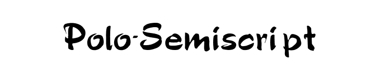 Polo-Semiscript font preview