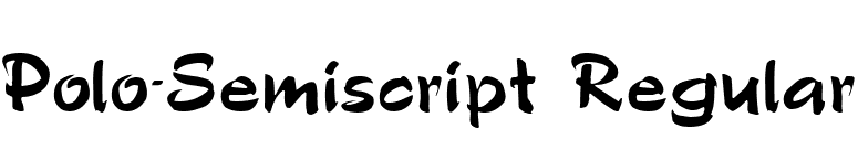 Polo-Semiscript Regular font preview