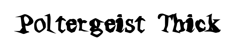Poltergeist Thick font preview
