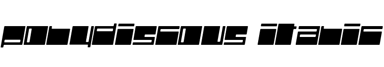 Polydiscous-Italic font preview