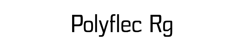 Polyflec Rg font preview