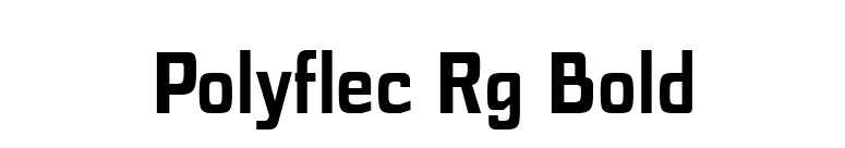 Polyflec Rg Bold font preview