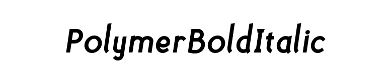 PolymerBoldItalic font preview