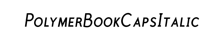 PolymerBookCapsItalic font preview
