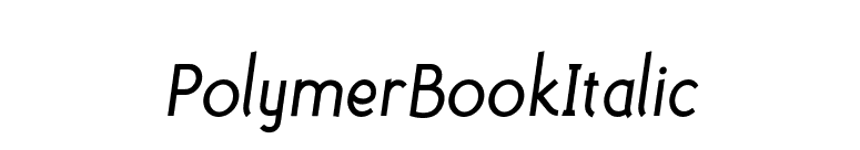 PolymerBookItalic font preview