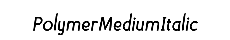 PolymerMediumItalic font preview