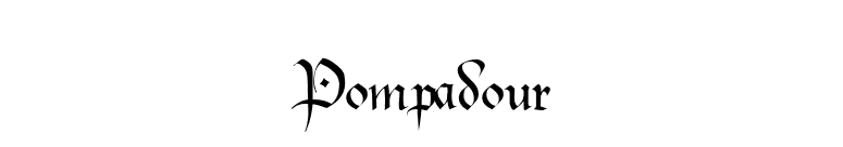Pompadour font preview