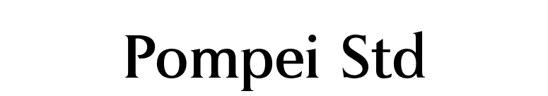 Pompei Std font preview