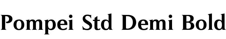 Pompei Std Demi Bold font preview