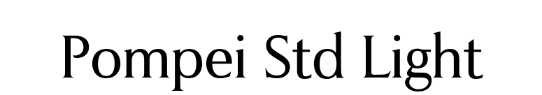 Pompei Std Light font preview