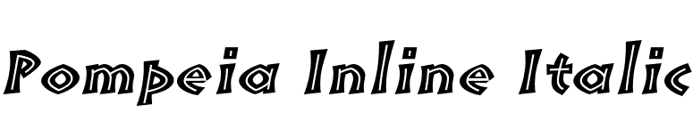 Pompeia Inline Italic font preview