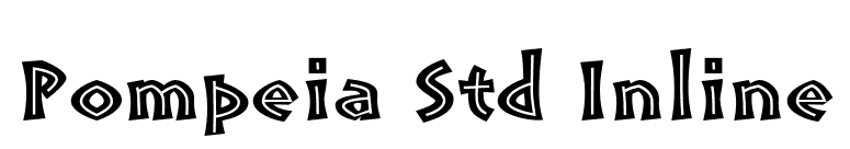 Pompeia Std Inline font preview