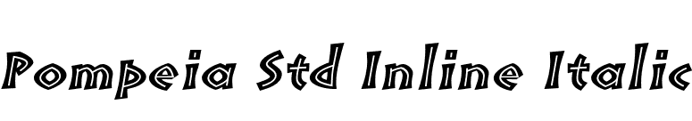 Pompeia Std Inline Italic font preview