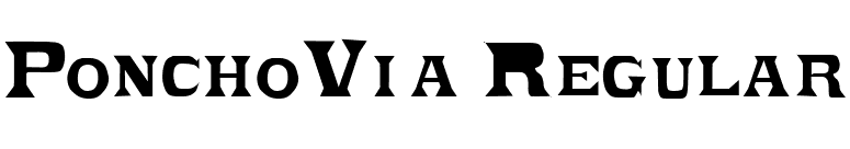 PonchoVia Regular font preview