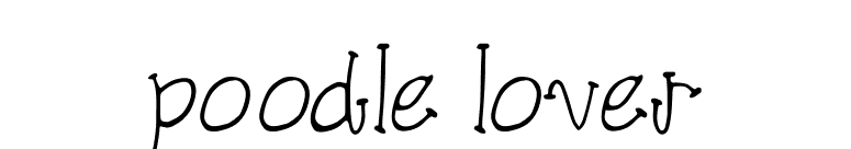 poodle lover font preview