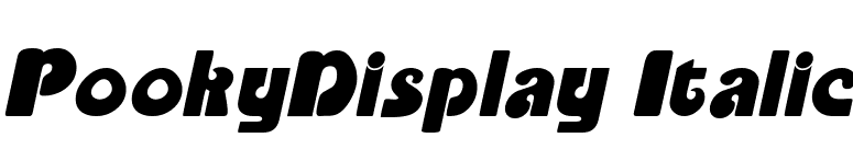 PookyDisplay Italic font preview