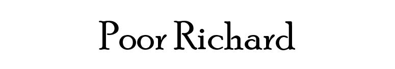 Poor Richard font preview