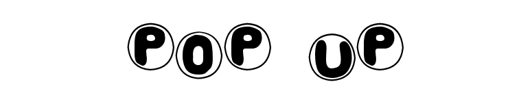 Pop Up font preview