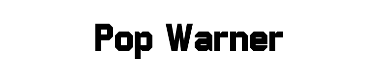 Pop Warner font preview