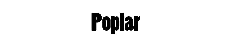 Poplar font preview