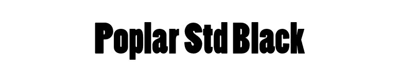 Poplar Std Black font preview