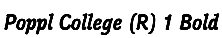 Poppl College (R) 1 Bold font preview
