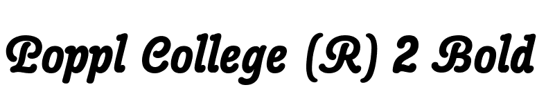 Poppl College (R) 2 Bold font preview