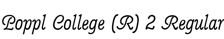Poppl College (R) 2 Regular font preview