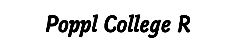 Poppl College R font preview