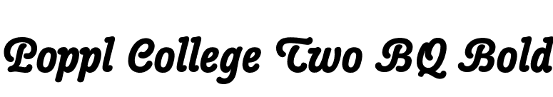 Poppl College Two BQ Bold font preview