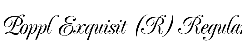 Poppl Exquisit (R) Regular font preview