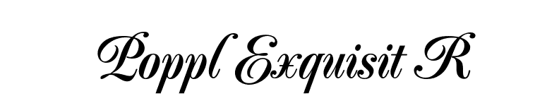 Poppl Exquisit R font preview