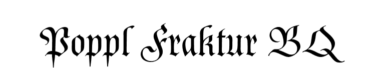 Poppl Fraktur BQ  font preview