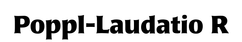 Poppl-Laudatio R font preview