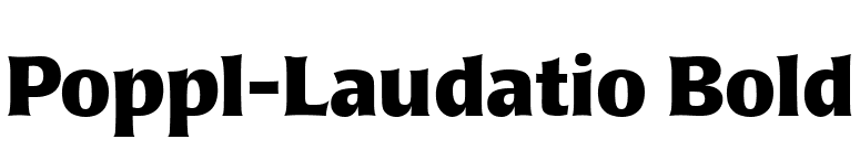 Poppl-Laudatio Bold font preview