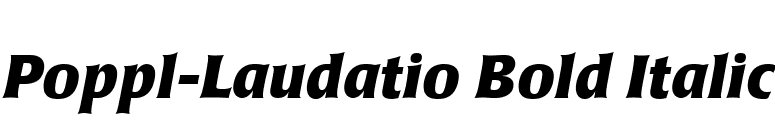 Poppl-Laudatio Bold Italic font preview