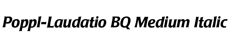 Poppl-Laudatio BQ Medium Italic font preview