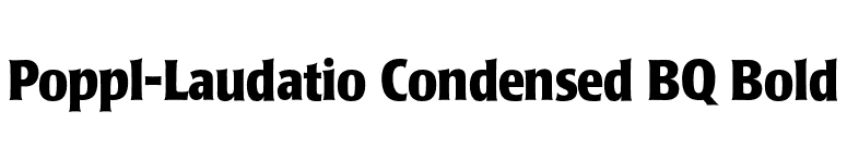 Poppl-Laudatio Condensed BQ Bold font preview