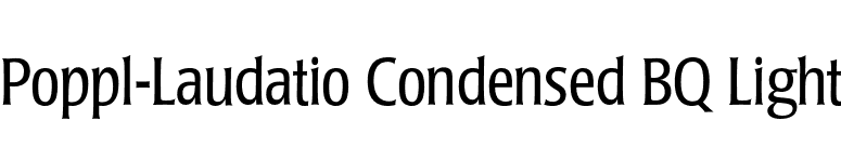 Poppl-Laudatio Condensed BQ Light font preview