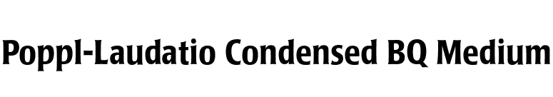Poppl-Laudatio Condensed BQ Medium font preview