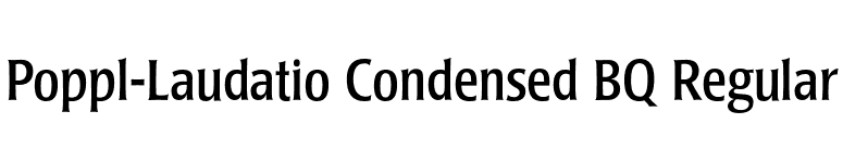 Poppl-Laudatio Condensed BQ Regular font preview