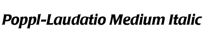 Poppl-Laudatio Medium Italic font preview