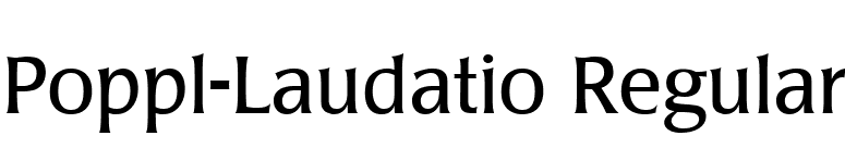 Poppl-Laudatio Regular font preview