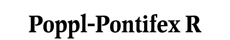 Poppl-Pontifex R font preview