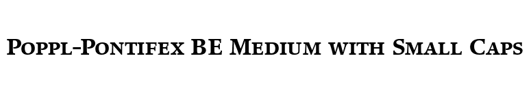Poppl-Pontifex BE Medium with Small Caps font preview