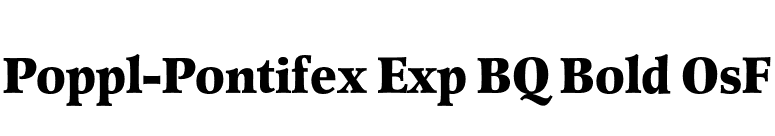 Poppl-Pontifex Exp BQ Bold OsF font preview