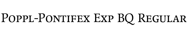 Poppl-Pontifex Exp BQ Regular font preview