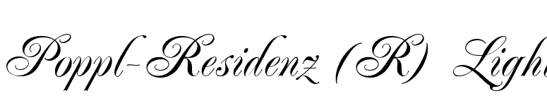 Poppl-Residenz (R) Light font preview