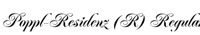 Poppl-Residenz (R) Regular font preview