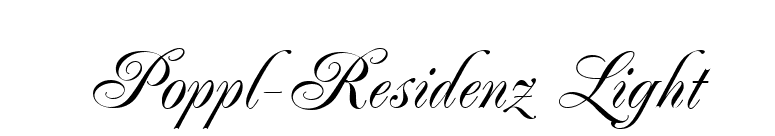 Poppl-Residenz Light font preview